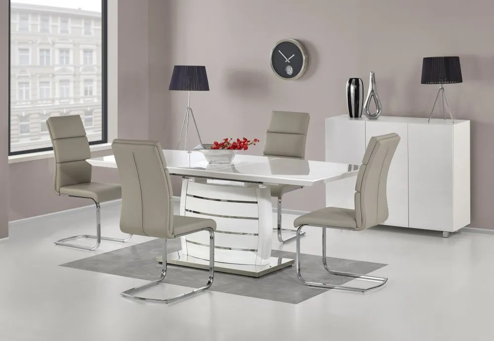 Jedálenský stôl rozkladací ONYX biely Halmar