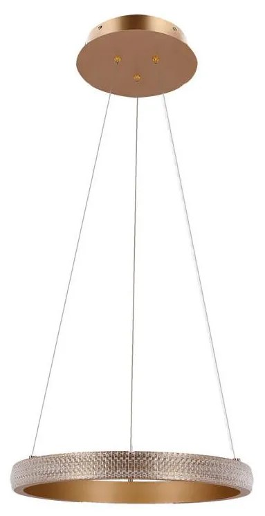 LED Luster na lanku HASHIM LED/22W/230V pr. 40 cm medená