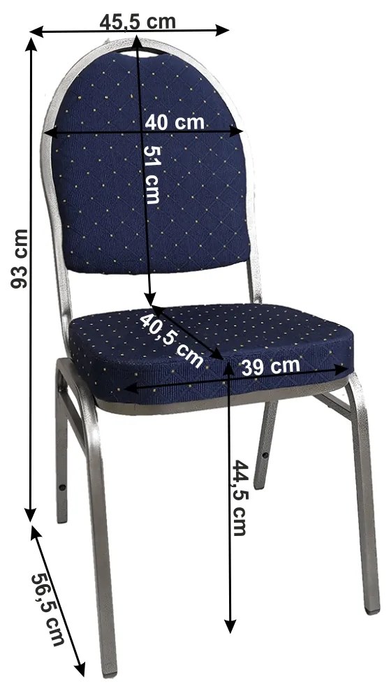 Konferenčná stolička Jeff 3 New - modrá / sivá