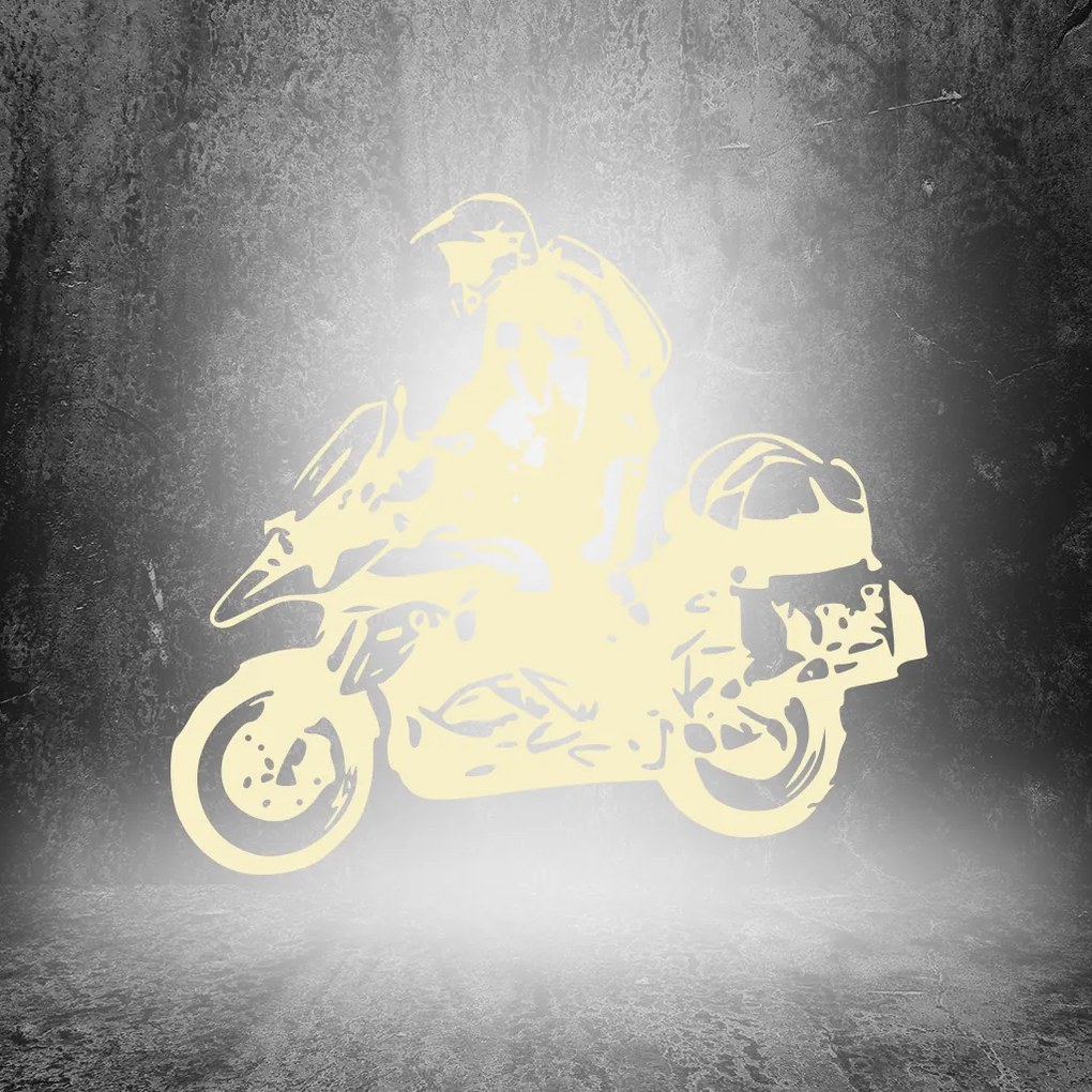 Veselá Stena Samolepka Motorka BMW GS Enduro Farba: bílá, Veľkosť: 60 x 55 cm