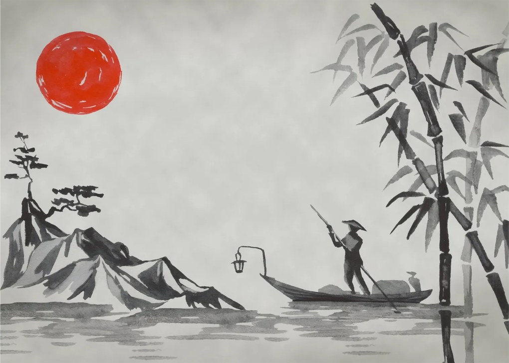 Sklenený obraz - Hora Fuji (70x50 cm)