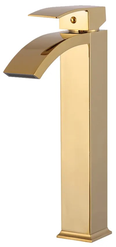 Gamma Kaskada, vysoká umývadlová batéria h-310, zlatá lesklá, GMA-BKAUW-GD
