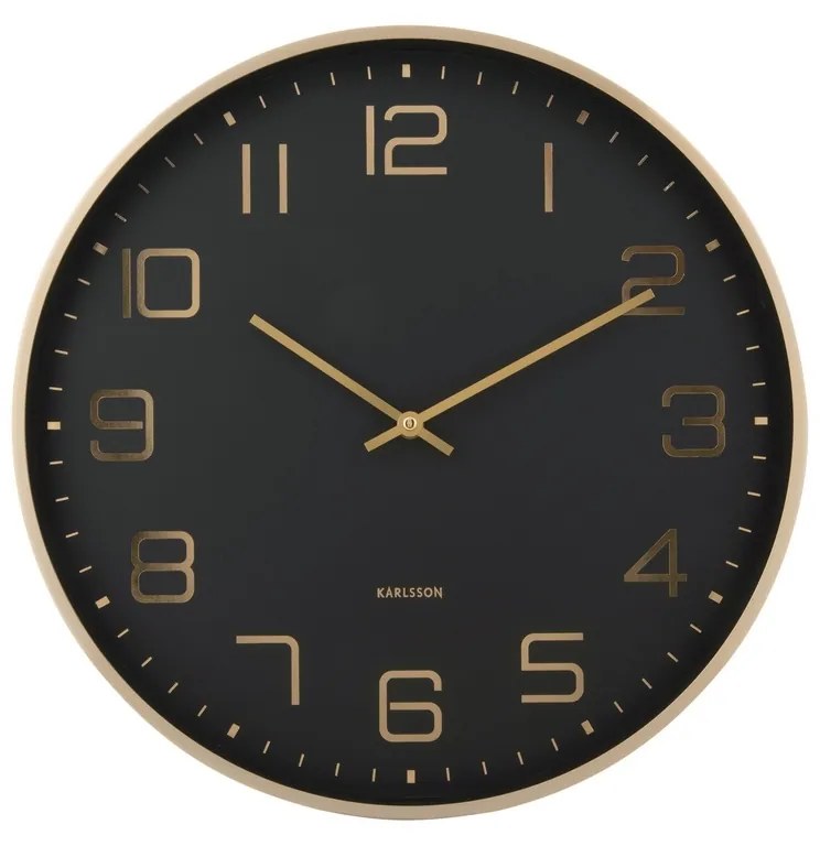 Karlsson 5973BK dizajnové nástenné hodiny čierna, pr. 40 cm