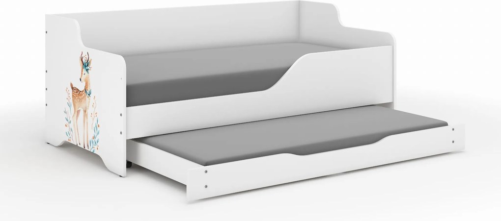 Wooden Toys Detská posteľ LILU 160x80 SARENKA s funkciou na spanie