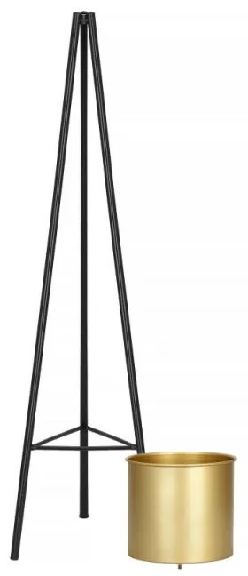 SPRINGOS Kvetináč so stojanom 95 cm, zlatý SPRINGOS VIKKY