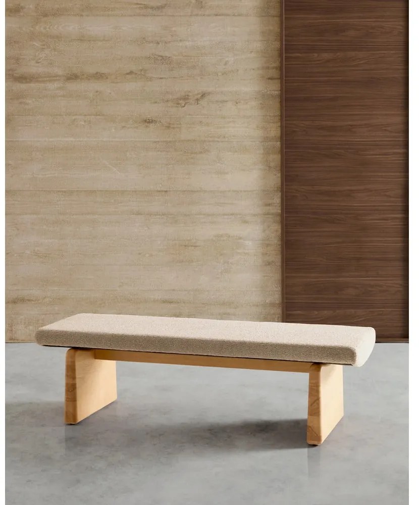Béžová/v prírodnej farbe ženilková lavica Topaz – Kave Home