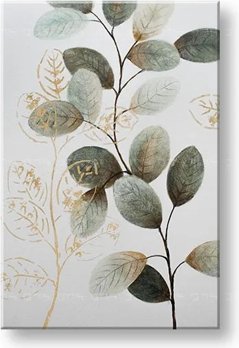 Maľovaný obraz na stenu LISTY 60x90 cm