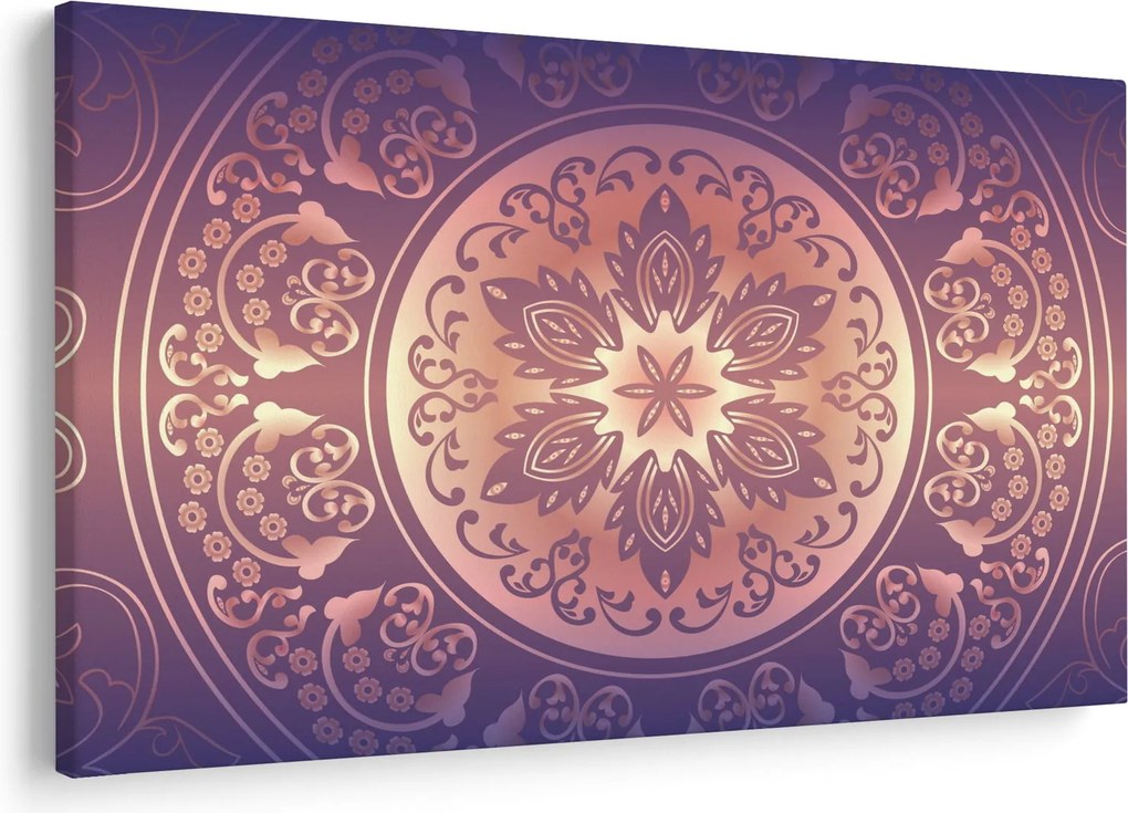 Obraz - Mandala na fialovom gradiente (90x60 cm)