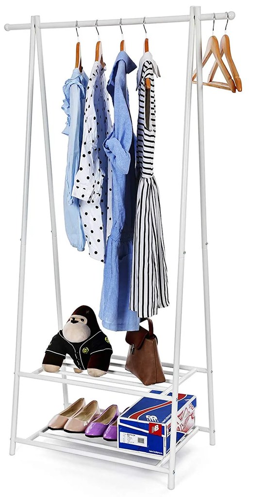 Stojan na oblečenie Ualdi biely