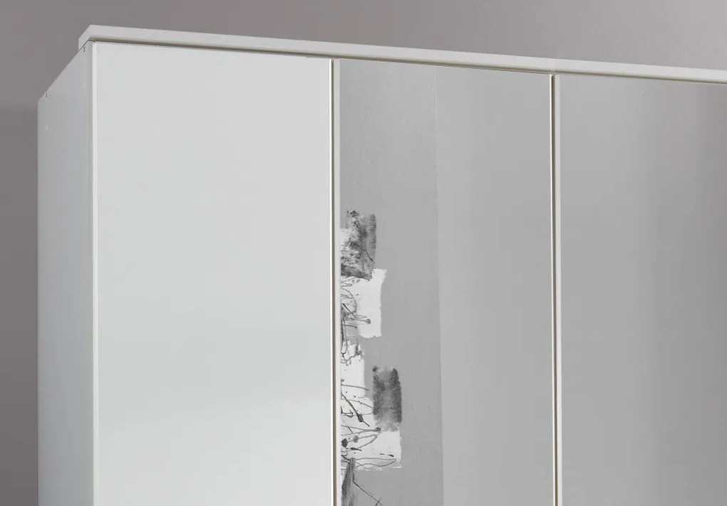 Šatníková skriňa Aachen, 180 cm, biela