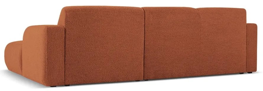 Hnedá rohová pohovka z textílie bouclé (pravý roh) Molino – Micadoni Home