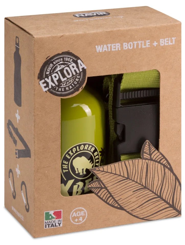 Navir - Explora - hliníková fľaša na pitie a opasok