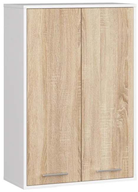 Kúpeľňová skrinka FIN H934 W64 2D biela / dub sonoma
