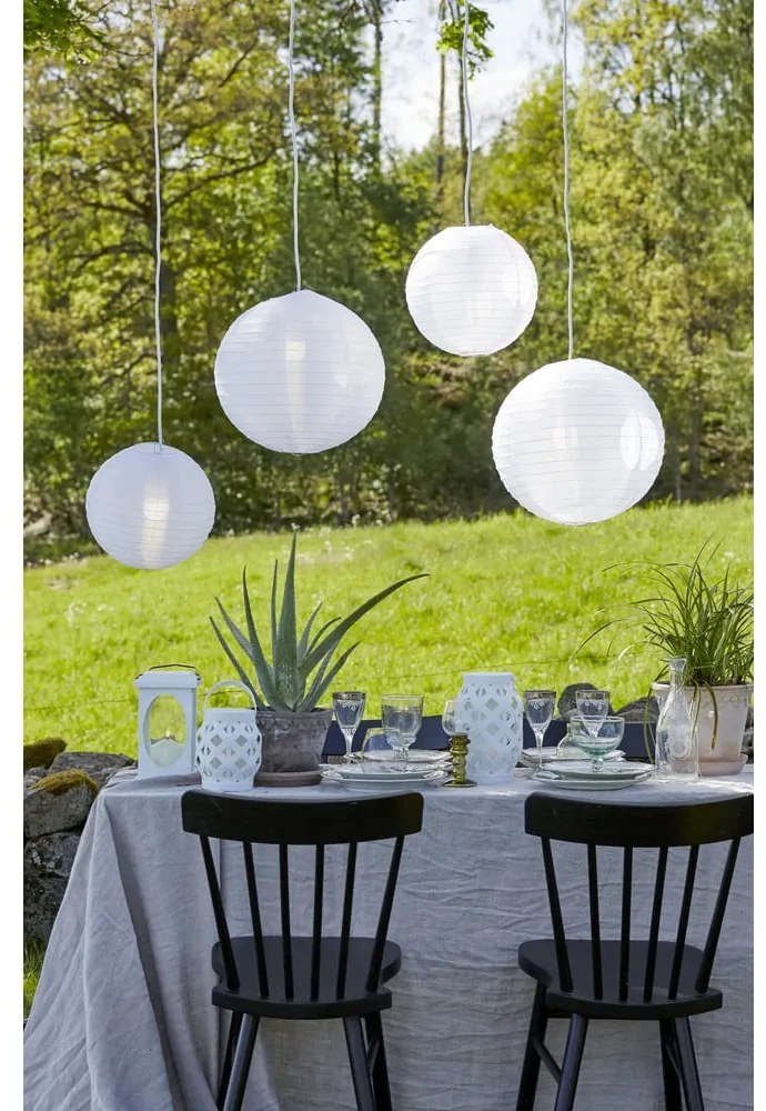 Biely lampáš Star Trading Flame Lantern, výška 16 cm