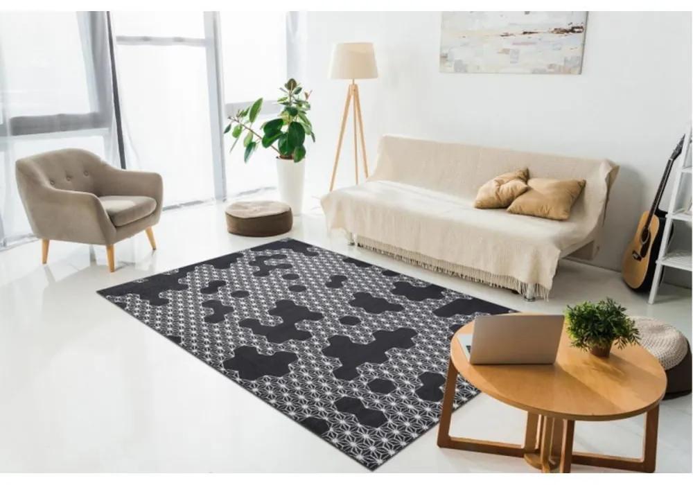 Kusový koberec Puzzle antracitový 190x270cm
