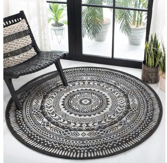 Dywany Łuszczów Kusový koberec Napkin black kruh - 160x160 (priemer) kruh cm