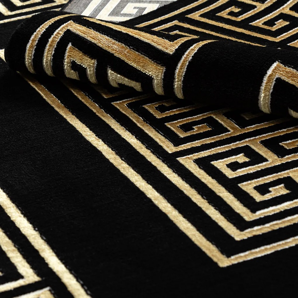 Kusový koberec Allure 1968 black/gold, 200x290, čierna, kancelária, Dywany Łuszczów