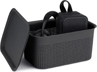 Rotho Úložný box s víkem a s madly BRISEN 7l, 26x18x21cm, bílý