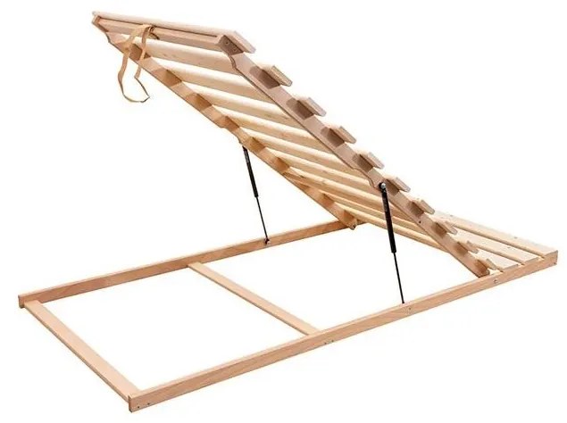 Pevný latkový rošt s výklopom od nôh HOVDEN 200x90 cm