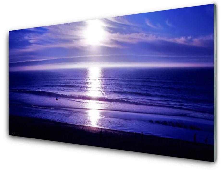 Obraz na akrylátovom skle More slnko krajina 140x70 cm