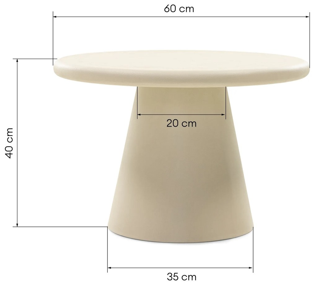 Konferenční stolek Montis 60 cm béžový