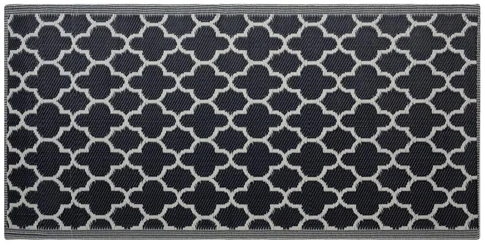 Vonkajší koberec 90 x 180 cm čierny SURAT Beliani