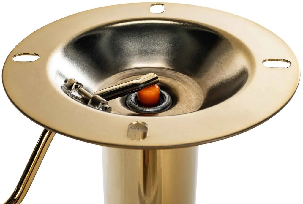 Barová stolička Braga (SET 2 ks) - zamat, zlatá podnož - Hnedá