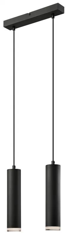 RUEL Závesné škandinávske osvetlenie na kábli LECHO, 2xE27, 60W, čierna