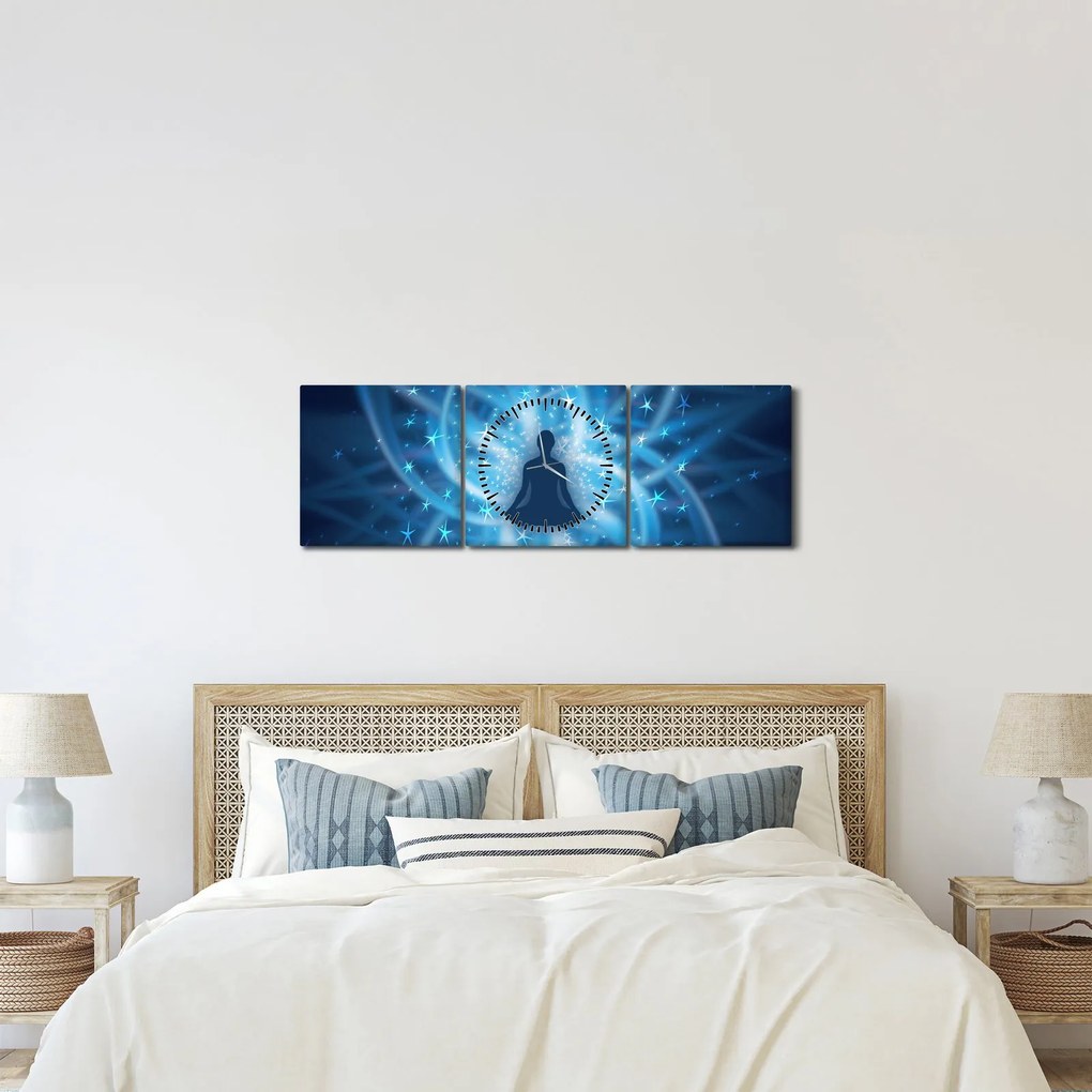 Obraz - Spirituálna energia (s hodinami) (90x30 cm)