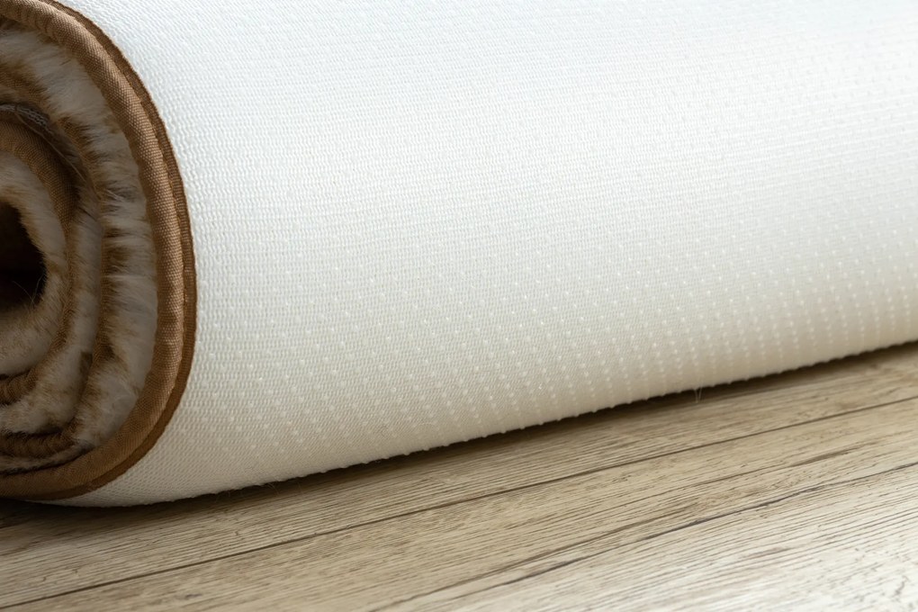 Koberec prateľný LAPIN Shaggy, hnedý/ slonová kosť