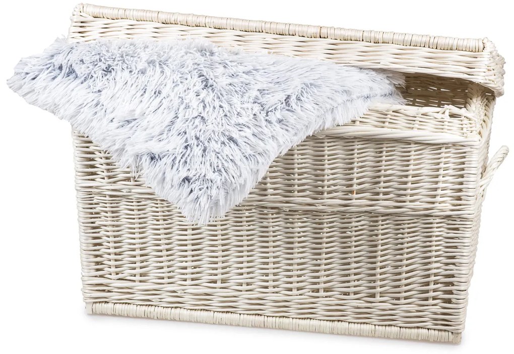 Truhla prútená bielená Marinero IV.š. 70 x hl. 43 x v. 42(cm)