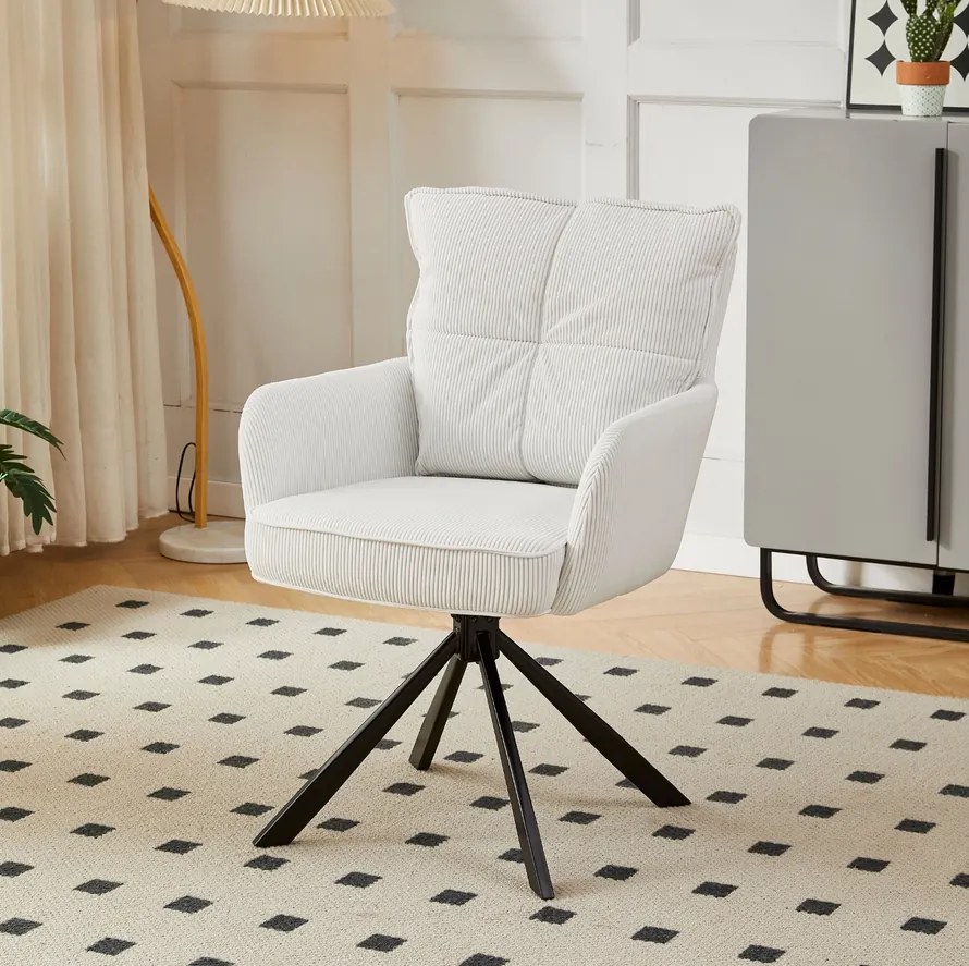 Otočná stolička MAGNUS krémová