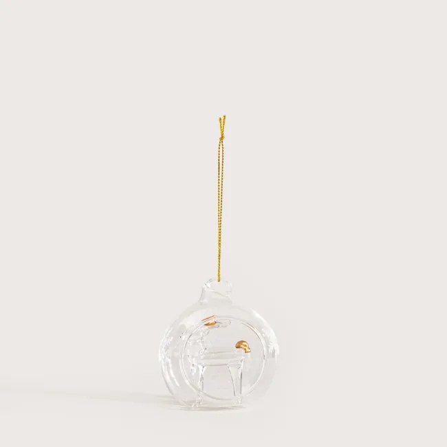 Závesná vianočná dekorácia GLARS so sobom 757495