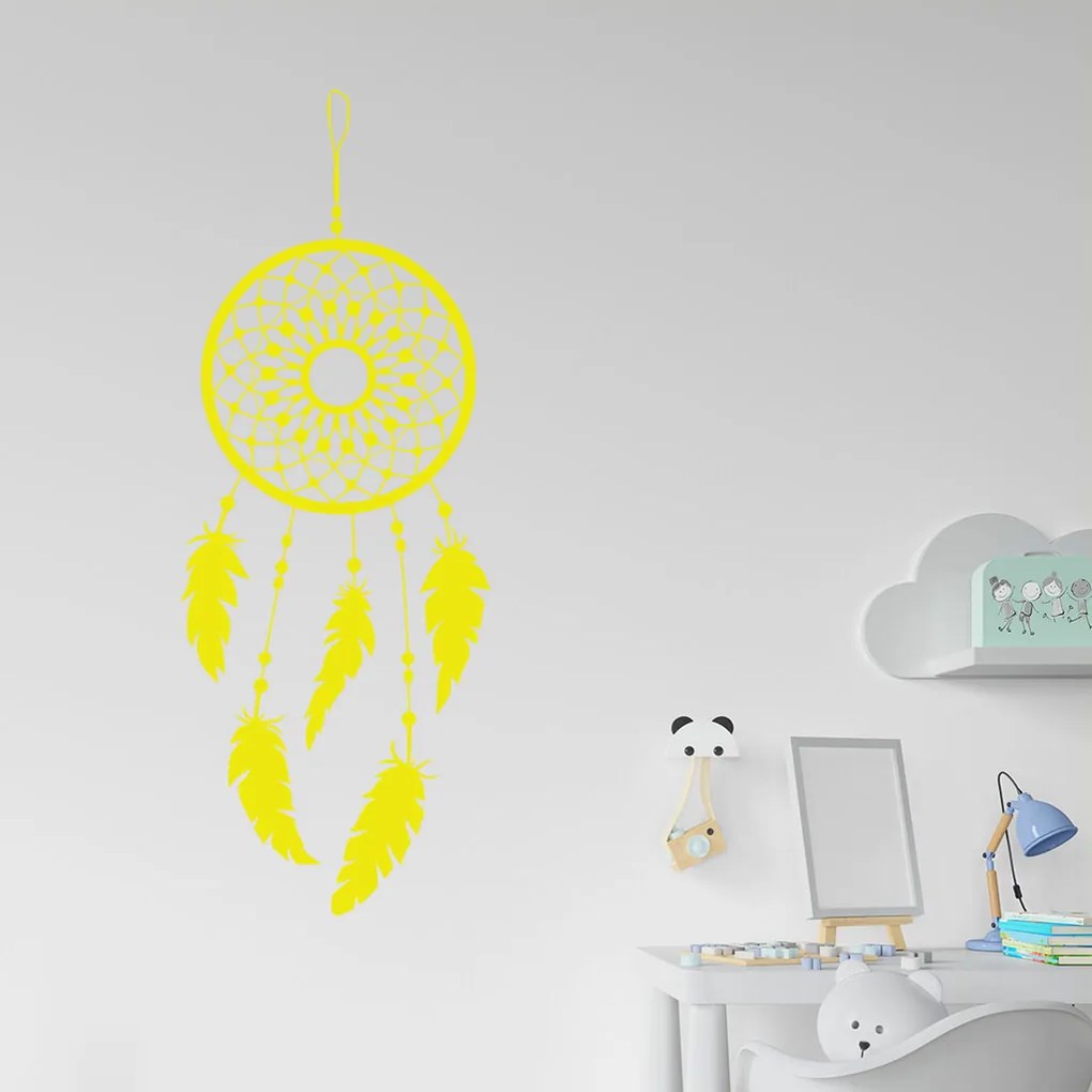 Veselá Stena Samolepka Lapač snov ornament Farba: oranžová, Veľkosť: 100 x 37 cm