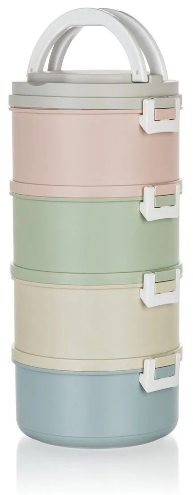 Banquet Plastový obedár Avanza, 2,8 l, 4 diely, multicolor