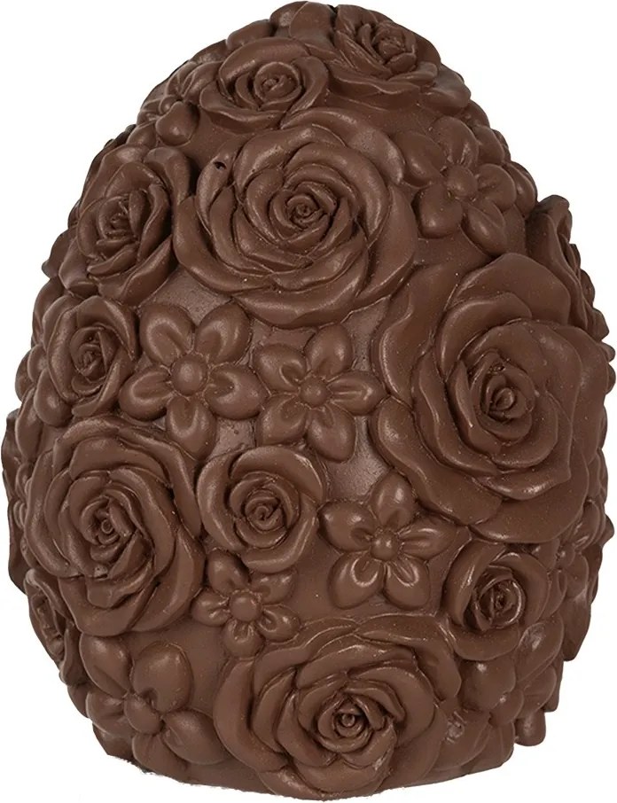 Dekorácia čokoládové vajcia s kvetmi Egg - Ø 11*14 cm