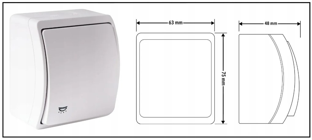 VIPLAST Jednoduchý vypínač 230V