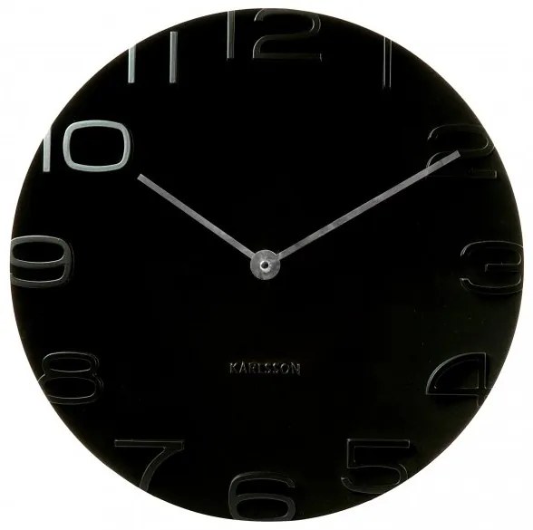 Dizajnové nástenné hodiny Karlsson 5311BK On The Edge – čierne, 42 cm