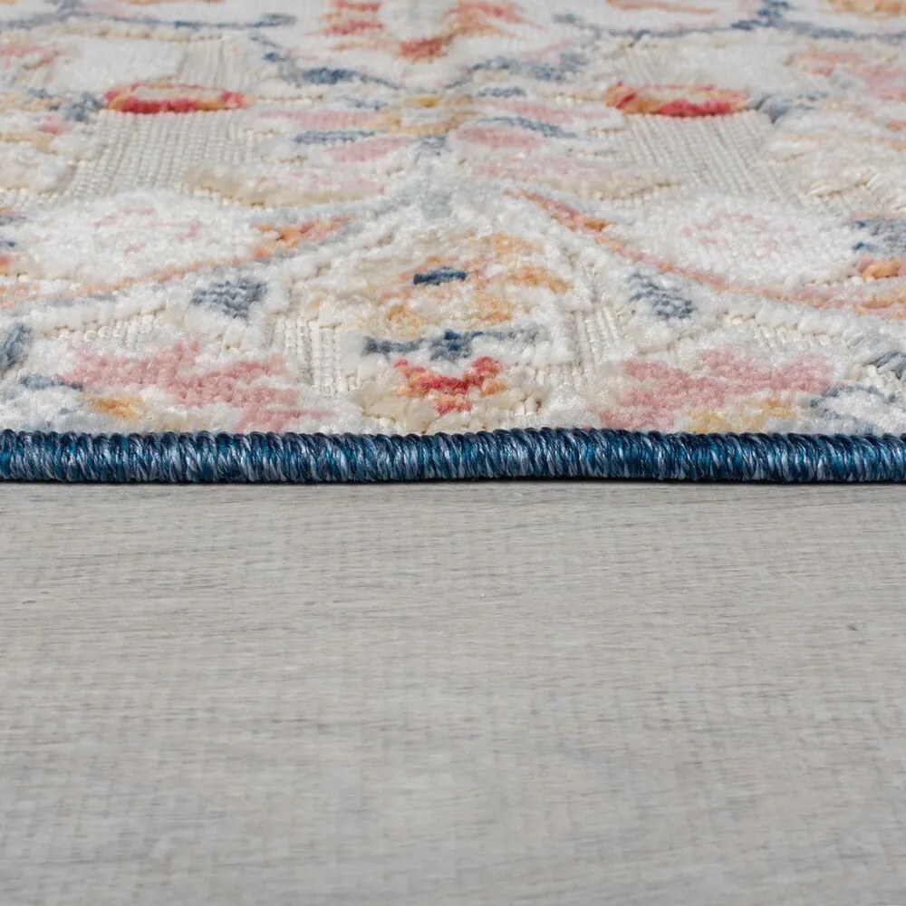 Flair Rugs, Behúň Plaza Mabel Navy – na von aj na doma, 80x230, viacfarebná, chodba / predsieň