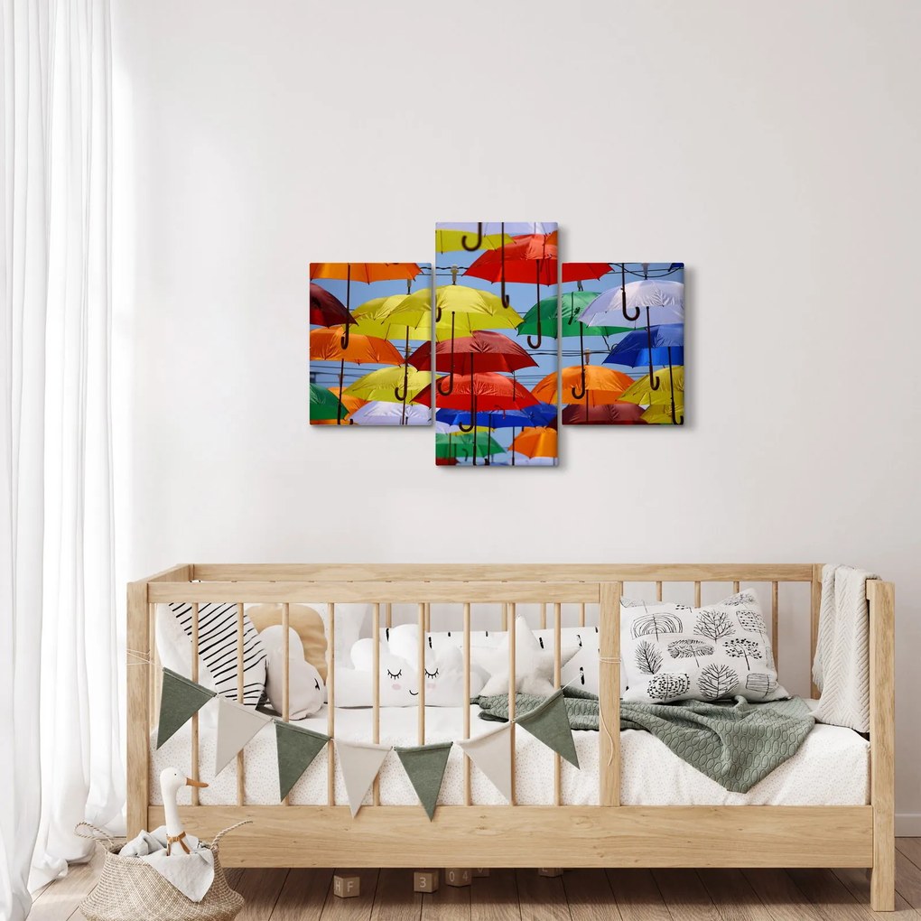 Obraz farebných dáždnikov (90x60 cm)
