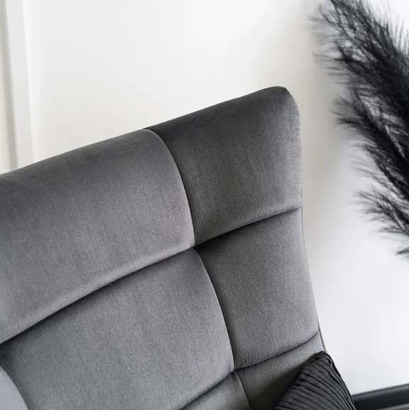 Kreslo ANTONIO hojdacie, sivé