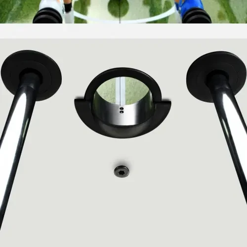 vidaXL Stolný futbal oceľ 60 kg 140x74,5x87,5 cm biely-