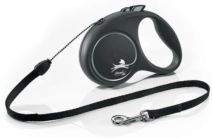 Flexi Samonavíjacie vodítko Black Design S, 5 m, 12 kg