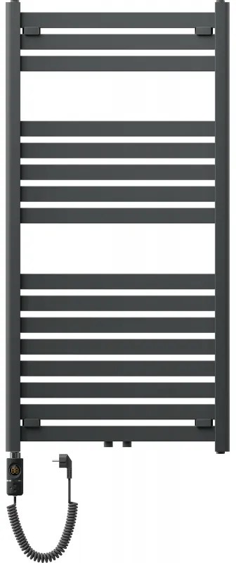 Mexen Uran, elektrické vykurovacie teleso 1200x600 mm + vykurovacia tyč 600 W, antracitová, W105-1200-600-2600-66