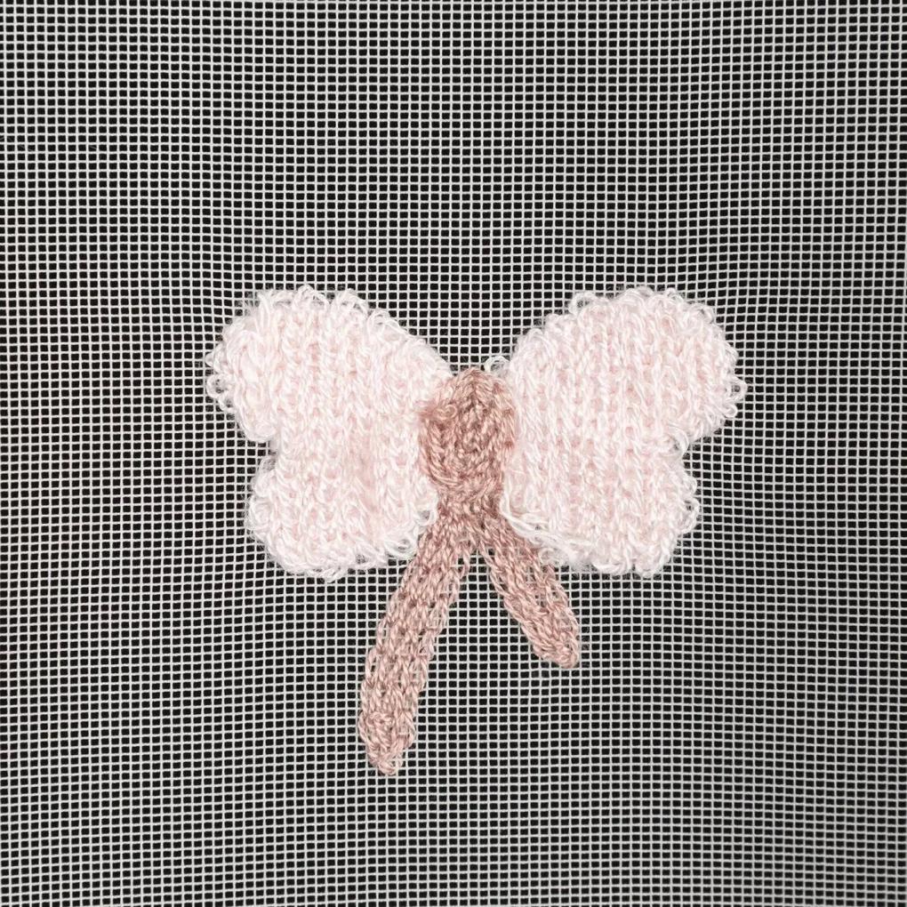 Dětská záclona s motýlky WENDY 140x250 cm bílá