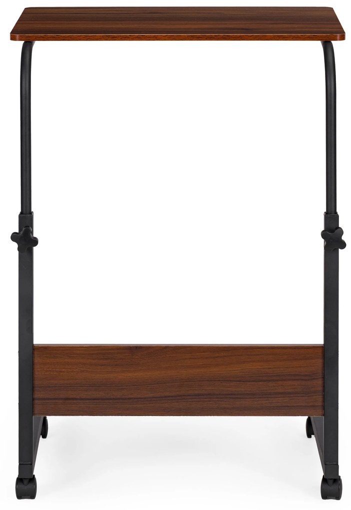 Stôl na notebook s kolieskami k pohovke/kreslu - tmavohnedý, ModernHome