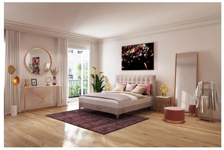 Boxspring Benito Star posteľ krémová 160x200cm