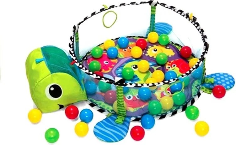LEAN Toys Detská vzdelávacia podložka 3v1 Bazénové loptičky