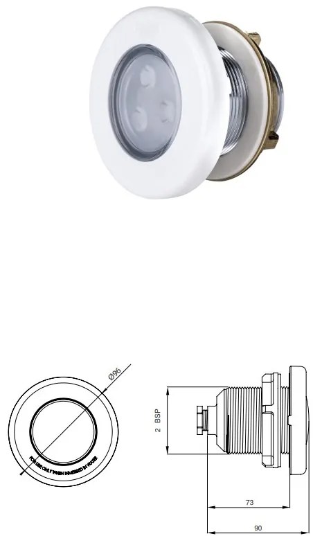 SET 4 x Mini-LED RGB reflektor nerez + biela krytka