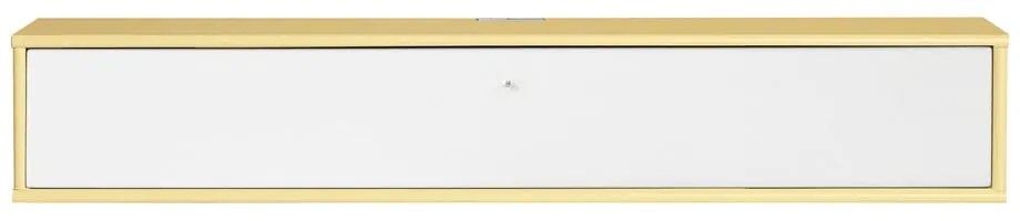 Svetložlto-biely TV stolík 133x22 cm Mistral – Hammel Furniture